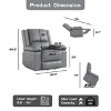GustoWave Power Lift Recliner Chair with Heat and Massage, Adjustable Back and Legs, Pu Leather Lift Sofa Chair for the aged - 2 of 4