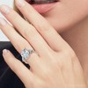 Pompeii3 Certified 5 1/2Ct Annie Cushion Diamond Engagement Ring 14k Gold or Pt Lab Created - 3 of 4