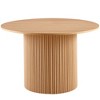 NicBex Wood Dining Table Farmhouse Round Kitchen Table Dining Table for 4 with Wood Strip Base for Kitchen and Dining Room - 2 of 4