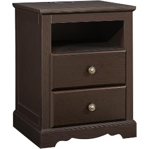 AMERLIFE Farmhouse Nightstand with Charging Station - 1 of 4