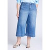ELOQUII Women's Plus Size Denim Culotte - 3 of 4