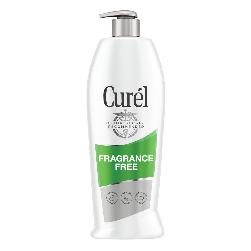 Curel Fragrance Free Body Lotion, Hand Moisturizer For Sensitive Skin, Advanced Ceramide Complex Unscented - 20 fl oz, 1 of 8