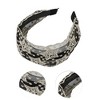 Unique Bargains Women's Elegant Lace Mesh Star Pattern Hairband Black White 1 Pc - 3 of 3