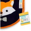 Pavilion Gift Company - Orange and Navy Fox - Baby Bib - Bibs - 3 of 4