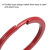 Unique Bargains Carbon Steel Split Round Key Organization Flat Keychain Rings 8 Pcs - 4 of 4