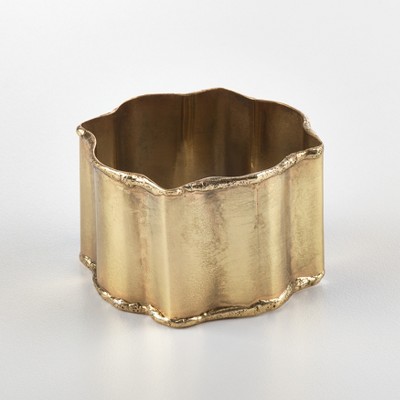 Gold Classic Round Design Napkin Rings Set of 4