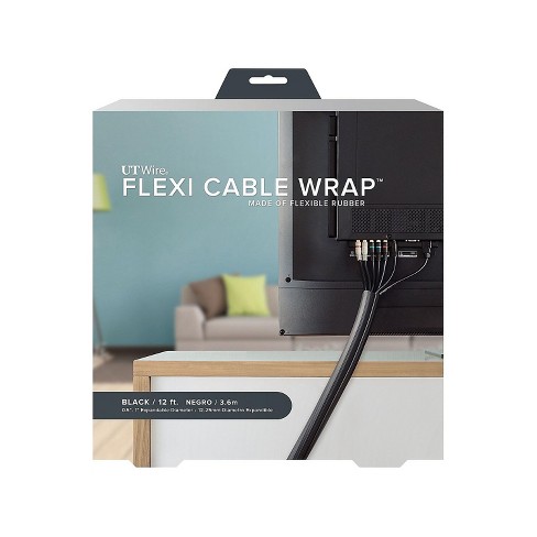 Fleming Supply Under Desk Cable Organizer Cord Cover - Black : Target