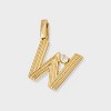 14K Gold Dipped Cubic Zirconia Ribbed Letter Charm - A New Day™ Gold - 2 of 2