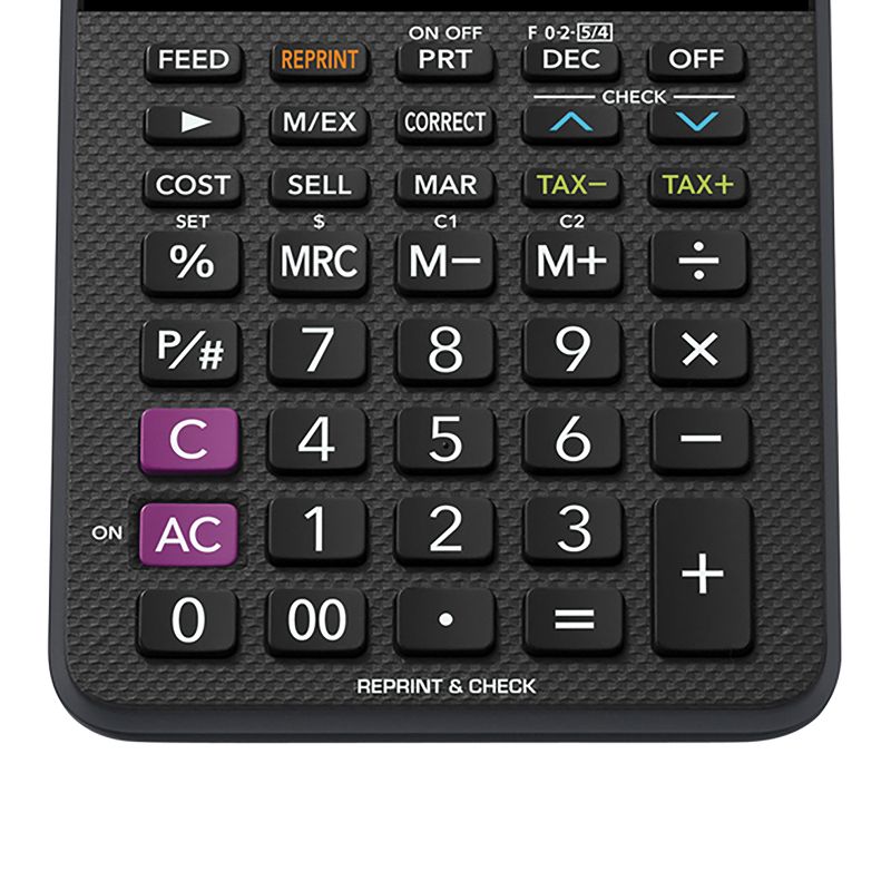 CASIO® HR-10RC Portable Printing Calculator, 12 Digits, with Adapter, Black, 2 of 5