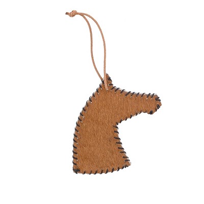 Gallerie II Stitched Hide Horse Head Christmas Xmas Ornament