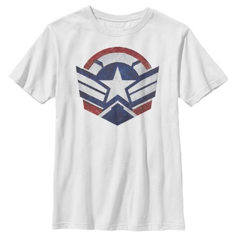 Boy's Marvel The Falcon And The Winter Soldier Captain New Shield T- shirt White - X Small : Target