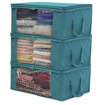 Sorbus Foldable Storage Bag Organizers with Large Clear Window & Carry Handles