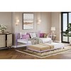 Daybed with Trundle, Trundle Bed Twin with Heart-shaped Headboard for Kids, Sturdy Metal Day Bed with Steel Slat Support, Twin Daybed Purple - 4 of 4