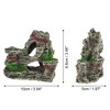 Unique Bargains Aquarium Terrariums Mountain for Fish Tank Landscape Decoration White Gray 3.46" 1pcs - 4 of 4