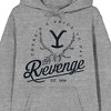 Yellowstone There's A Price To Pay For Revenge Athletic Heather Adult Hooded Sweatshirt - 2 of 3
