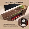 SinCiDo Living Room Modern Fireplace TV Stand for up to 80" TV w/ 36" Electric Fireplace, Adjustable Shelves & Hidden Drawers,Remote Control - 2 of 4