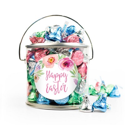 Easter Candy Gift Hershey's Kisses Paint Can Pink Flowers - By Just ...