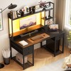 Aheaplus Computer Desk with Outlet & Hutch - 2 of 4