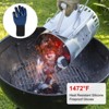 Unique Bargains Silicone Heat Resistant Fireproof Grilling Gloves 1 Set - 4 of 4