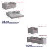 4-Seater Convertible Sofa Bed with Space-Saving Design, Modular Folding Floor Sofa with Side Storage Pockets, Chenille Fabric Sofa-Coolbibila - 4 of 4