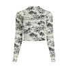 Lands' End Women's Long Sleeve Mock Neck Cropped UPF 50 Sun Protection Rash Guard - 3 of 4