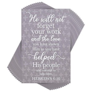 Dicksons IBB-220 He Will Not Forget Grey and White 3 x 2 Inch Itty Bitty Place Keeper Bookmark Pack of 24 - 1 of 2