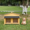 UbMelt Outdoor Dog House for Small Medium Dogs Wooden Puppy Shelter Cage Waterproof Dog Kennel with Porch - 3 of 4