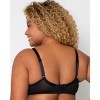 Curvy Couture Women's Full Figure Sheer Mesh Plunge T-shirt Bra Black Hue  34H