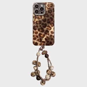 Alilang Leopard Print Phone Case with Beaded Wristlet Charm - Apple iPhone  15 Pro Max : Target