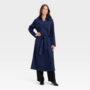 Women's Faux Suede Trench - A New Day™ - 1 of 3