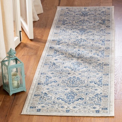Elysian Gray Synthetic 24" Hand-Knotted Easy Care Rug