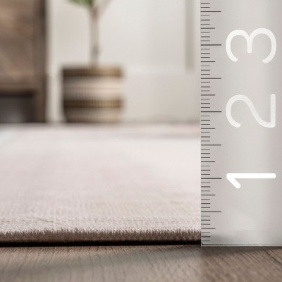 Ivory and Beige Geometric Washable 8' x 10' Area Rug