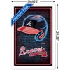Trends International MLB Atlanta Braves - Neon Helmet 23 Framed Wall Poster Prints - 3 of 4