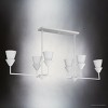 Urban Ambiance Luxury Cottagecore Indoor Chandelier,  11''H x 15-1/2"W x 50''D,  White Plaster Finish, UHP5044 - 3 of 4