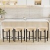 23.6" Mid-Century Modern Upholstered Counter Stool Set of 4, Dining Chairs with Metal Legs for Kitchen Island or Home Bar – The Pop Home - 3 of 4