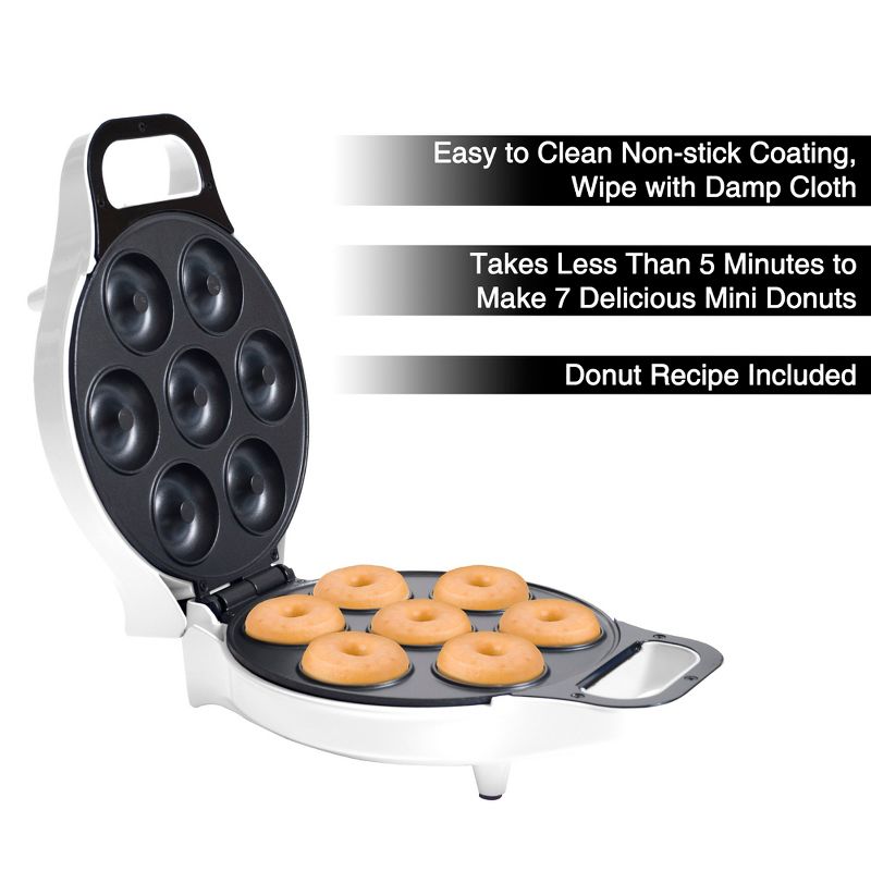 Hastings Home Mini Donut Maker Electric Appliance – White, 3 of 7