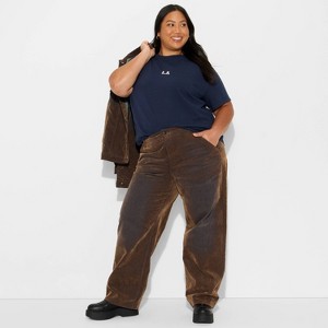 Women's 90's Mid-Rise Relaxed Straight Jeans - Wild Fable™ - 1 of 3