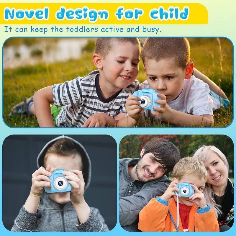 Link Kids Digital Camera 2" Color Display 1080P 3 Megapixel 32GB SD Card Selfie Mode Silicone Cover BONUS Card Reader Included Boys/Girls Great Gift, 5 of 7