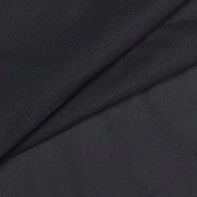 Ellis Stacey Solid Color Window 3" Rod Pocket High Quality Fabric Lined Swag Set Filler Valance 42"x13" Black, 3 of 4