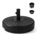 Costway 20'' Patio Fillable Round Umbrella Base Stand Holder Fit Pole 1.5''/1.9'' Outdoor
