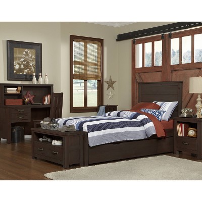 Kids' Twin Highlands Alex Panel Bed with Trundle Espresso - Hillsdale Furniture