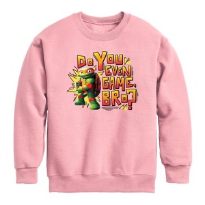 Boys' - Teenage Mutant Ninja Turtles - Battle Tycoon Do You Even Game Bro Graphic Long Sleeve Fleece Sweatshirt - 1 of 3