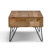 NicBex Vintage Coffee Table with Storage,2-Tier Lift-Top Wooden Table with Hidden Shelves,Convertible End Table for Living Room - 4 of 4