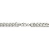 Black Bow Jewelry Men's 8.5mm Sterling Silver Solid D/C Domed Curb Chain Necklace - 4 of 4