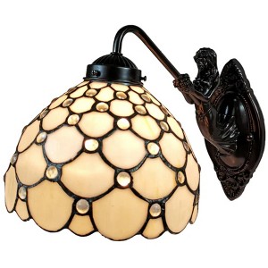Amora Lighting Tiffany Style Wall Lamp 8 Inch Wide - 1 of 4