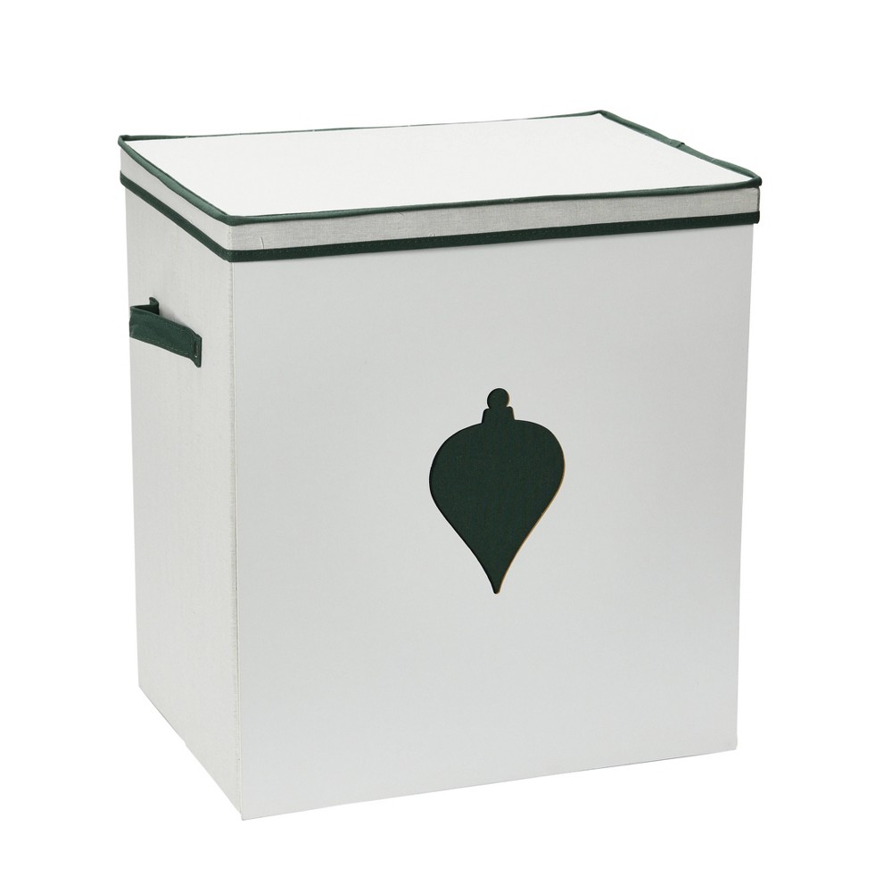 Household Essentials Ornament Storage Chest with 48 Pockets Green