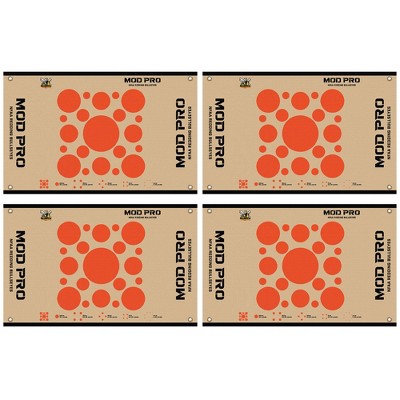 Morrell Yellow Jacket MOD Pro Redding NFAA Bullseyes Wrap with Grommets and Hook and Loop Attachment for Archery Target, 4 Pack, White/Tan