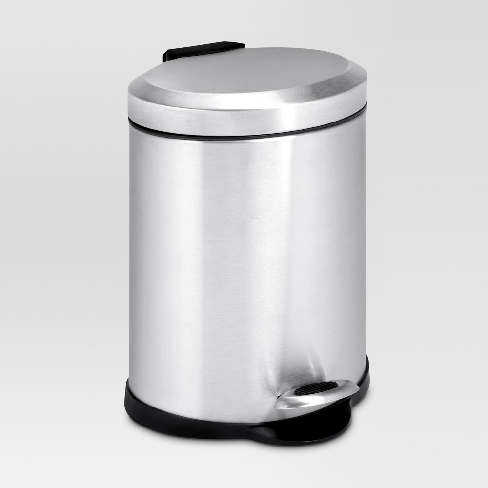 1.3 Gallon Oval Stainless Step Trash Can - Threshold&amp;#153;