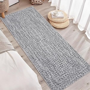 Modern Hallway Runner Rug, Washable Non-Slip Low Pile Carpet, Soft Stain-Resistant Faux Wool Rug for Kitchen, Bedroom - 1 of 4