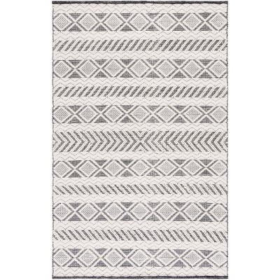 Vermont Hand-Knotted Ivory Wool 5' x 8' Area Rug